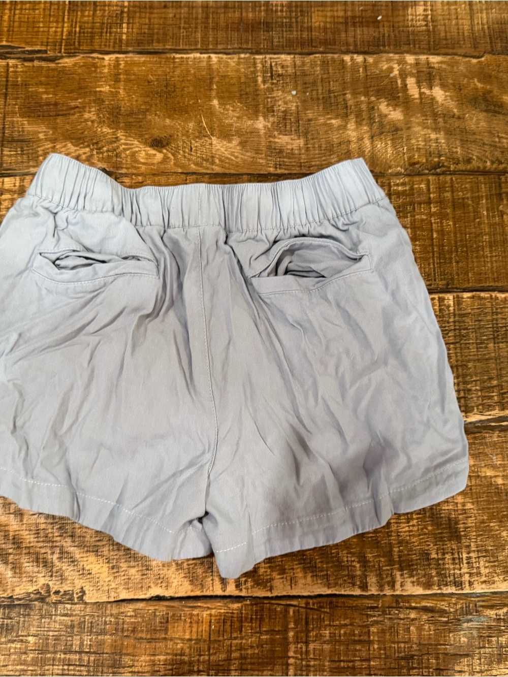 Nomad Light Blue High-Waist Elastic Shorts